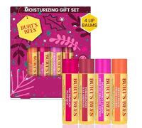 Burt's Bees Coffret cadeau, ensemble de baume à lèvres, pêche douce, pastèque, grenade et citron libellule, 4 x 4,25 g