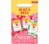 Burt's Bees Face Mask Mask Bundle Set Hydrating Watermelon calming rose & rafrachissement de tles pour le visage de concombre pour un usage u