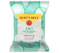 Burt's Bees Lingettes nettoyantes pour le visage Burts Bees - Concombre et sauge pour lingettes unisexes 30 unités