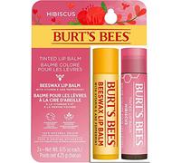 Burt's Bees Lip Balm Multipack, baume à lèvres à la cire d'abeille et baume à lèvres teinté à l'hibiscus, pack duo économique, 2x4,25 g