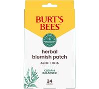 Burt's Bees Lot de 24 pansements à base d'herbes avec écorce de saule fermentée et aloe vera - Traitement apaisant pour les grains - 100 % naturel