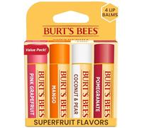 Burt's Bees Lot de 4 baumes à lèvres 100% naturels
