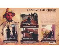 Burundi 2371-2374 Feuille Miniature (complète. édition) Neuf avec Gomme Originale ** MNH 2012 Peintures de Gustave Caillebotte (Timbres pour Les collectionneurs) Peinture