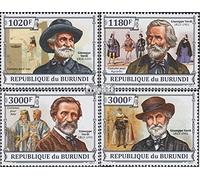 Burundi 3258-3261 (complète.Edition.) Neuf avec Gomme Originale ** MNH 2013 Giuseppe Verdi (Timbres pour Les collectionneurs) Musique/Danse