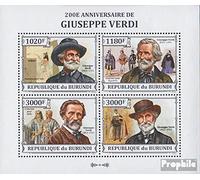 Burundi 3258-3261 Feuille Miniature (complète.Edition.) Neuf avec Gomme Originale ** MNH 2013 Giuseppe Verdi (Timbres pour Les collectionneurs) Musique/Danse