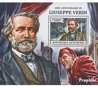 Burundi Block376 (complète.Edition.) Neuf avec Gomme Originale ** MNH 2013 Giuseppe Verdi (Timbres pour Les collectionneurs) Musique/Danse