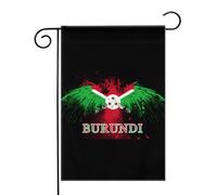 Burundi Drapeau burundais Aigle Drapeaux de jardin (12,5 x 18 pouces) - Bannière aux couleurs éclatantes pour décoration extérieure de jardin et de maison