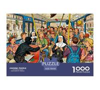 Bus 64 de Rome surpeuplé Puzzle en Bois Imperméable DIY Puzzles De 1000 Pièces pour Adultes Cadeaux Impossible Jeux Éducatifs
