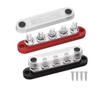Bus Bar Terminal Block, Automotive Power Distribution, Battery Junction Bus Bar, High Current Connector Design, for Car Boat Marine Electrical Wiring Energy Storage Safety Install Kit 10.5x2.8x2.2cm