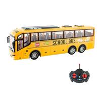 Bus de jouet, 12.4x3.2x4, 5 pouces Jouet de bus sans fil électrique, Simulatrice visites réaliste à l'échelle 1:30, télécommande amusante, cadeau créatif pour les filles garçons, pas batteri
