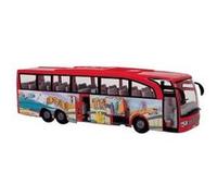 Bus de tourisme rouge à friction - Autocar de voyage - Longueur du bus 30 cm