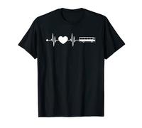 Bus Heartbeat Conducteur de bus en commun pour les transports publics et les passagers T-Shirt