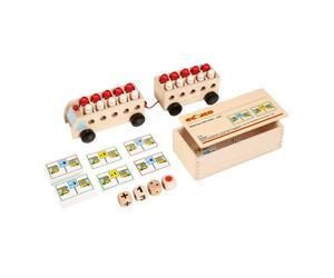 Bus Mathématique Montessori avec Remorque - Jeu Éducatif pour Enfants