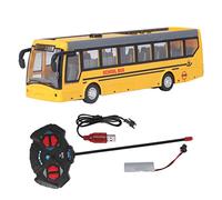 Bus Rc pour Enfants, Bus Télécommandé Haute Simulation Toutes Les Directions Conduisant Un Bus Scolaire RC Rechargeable pour Enfants(Jaune)