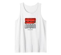 Bus Rouge à Deux étages Londres Angleterre - Cadeau de Voyage Britannique Débardeur