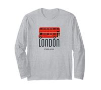 Bus Rouge à Deux étages Londres Angleterre - Cadeau de Voyage Britannique Manche Longue