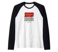 Bus Rouge à Deux étages Londres Angleterre - Cadeau de Voyage Britannique Manche Raglan