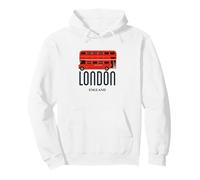 Bus Rouge à Deux étages Londres Angleterre - Cadeau de Voyage Britannique Sweat à Capuche