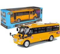 Bus scolaire avec entraînement par friction en métal, modèle moulé sous pression