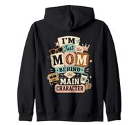 Bus Scolaire rétro Maman Humour avec énergie du Personnage Principal Sweat à Capuche