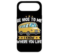 Bus Sois Gentil avec Moi, Je Sais où tu vis Chauffeur d'autobus Scolaire Coque pour iPhone Air