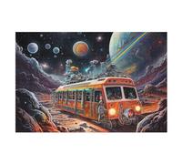 Bus Voiture - Puzzle en Bois Adulte - Puzzle 1000 P - (Challenge Puzzles) - Adultes Et Enfants À Partir De 12 Ans - Puzzle De Qualité Supérieure - (75×50cm)