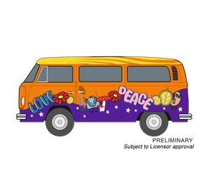 Bus VW T2b "Peace and Love" (Paix et amour)