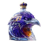 BUSAED Décanteur à Whiskey en Forme de Corbeau - Bouteille en Verre 3D Violette pour décoration Maison & Bar, Carafe Originale, Cadeau pour Anniversaires, Noël, pendaisons de crémaillère
