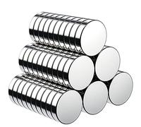 BUSATIA Aimants 60PCS, Aimant Ultra Puissant pour Frigo 10X2mm, Petits Aimants Ronds pour Réfrigérateur, Plaque Magnétique, Porte, Tableau Noir, Carte - Boîte de Rangement Gratuite Incluse