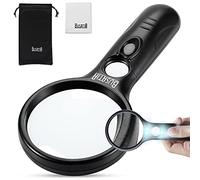 BUSATIA Loupe avec Lumière LED, Loupe de Poche avec Grossissement 3X 45X | Loupe de lecture légère et lumineuse. Idéale pour l'inspection, les bijoux, les loisirs créatifs et l'artisanat