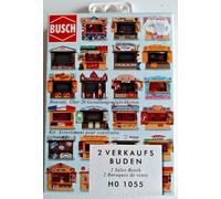BUSCH 1055 HO Maquette 2 Barraques de Vente 1/87 1:87