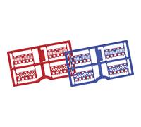 Busch 1109 Clôture de barrière H0, bleu/rouge kit