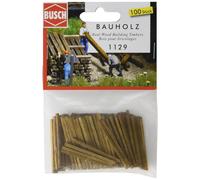 BUSCH 100x poutres en bois - HO 1/87 - BUSCH 1129