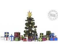 Busch 1140 - 1:87 H0 - Sapin De Noël Avec Des Cadeaux Emballés