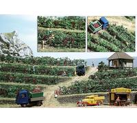 BUSCH 1200 Échelle HO Vignoble Avec Grappes De Raisins (Longueur Totale 40 Cm)