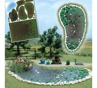 BUSCH 1210 Échelle Ho Set Complet pour Bassin Ou de Jardin Avec Accessoires