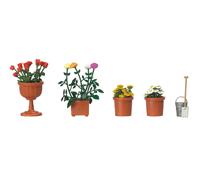 Busch 1230 Planted Flowerpots Pail Ho Scenery Scale Model Scenery