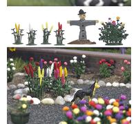 Busch 1233 - Lupin et Dahlias, déjà assemblé - HO (1:87)