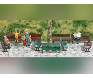 BUSCH 12x bancs publics - HO 1/87 - BUSCH 1149