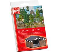 Busch 1584 Open Stable HO Structure Scale Model