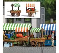 Busch 1826 - Kit 1/87 H0 Chariot Marché Citrouille & Salade - Neuf
