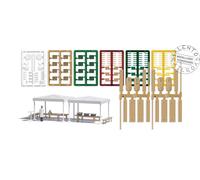 BUSCH 1830 Lot De Supports Catering Street Food Échelle 1:87 H0