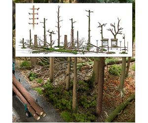 Busch 1852 - 1/87 / H0 Ensemble De Bois Mort - Neuf