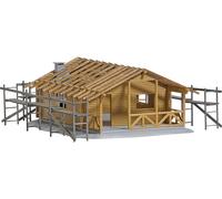 Busch 1855 H0 Cabane en construction