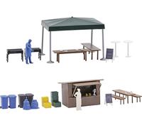 Busch 1860 H0 Gastronomique extérieure - Kit daménagement complet