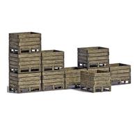 Busch 1980 Lot de 10 caisses de récolte H0 kit