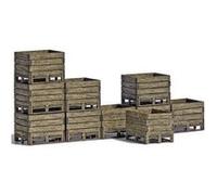 Busch 1980 Lot de 10 caisses de récolte H0 kit G