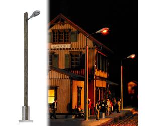 Busch 4134 - 1/87 / H0 Lampe De Rue Avec Poteau En Bois - Neuf