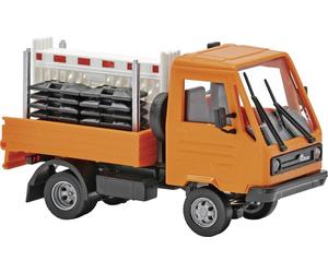 Busch 42254 H0 Modèle réduit de camion Multicar M26 avec porte-barrières, orange