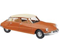 Busch 48019 H0 Modèle réduit de voiture particulière Citroën DS19 bicolore, orange/crème